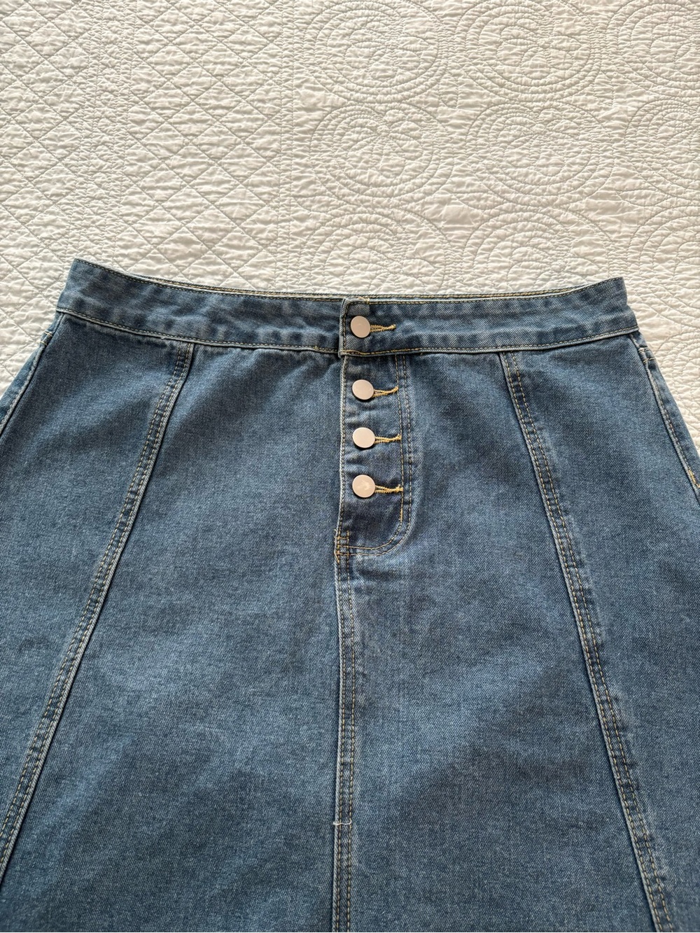 Denim maxi skirt. Size XL. - Picture 4 of 10